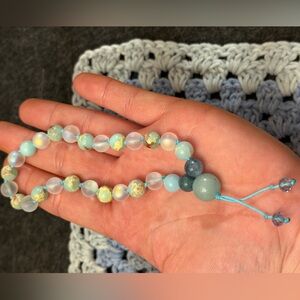 Elegant Beaded Pocket Mini Mala Beads ( 27 + 1) prayer beads. Handmade